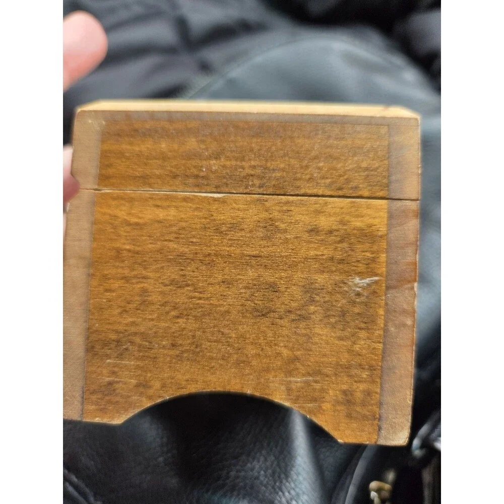 vintage Mapsa or Reuge musical trinket box featuring 